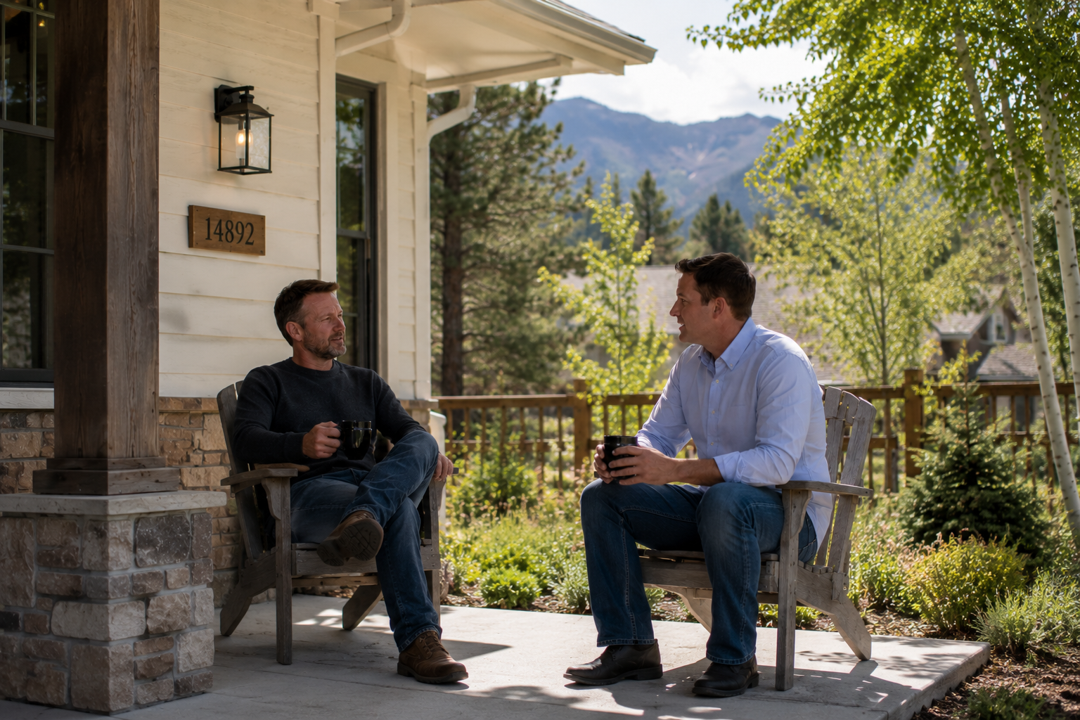 Colorado couple reviewing a closing disclosure together at their kitchen table